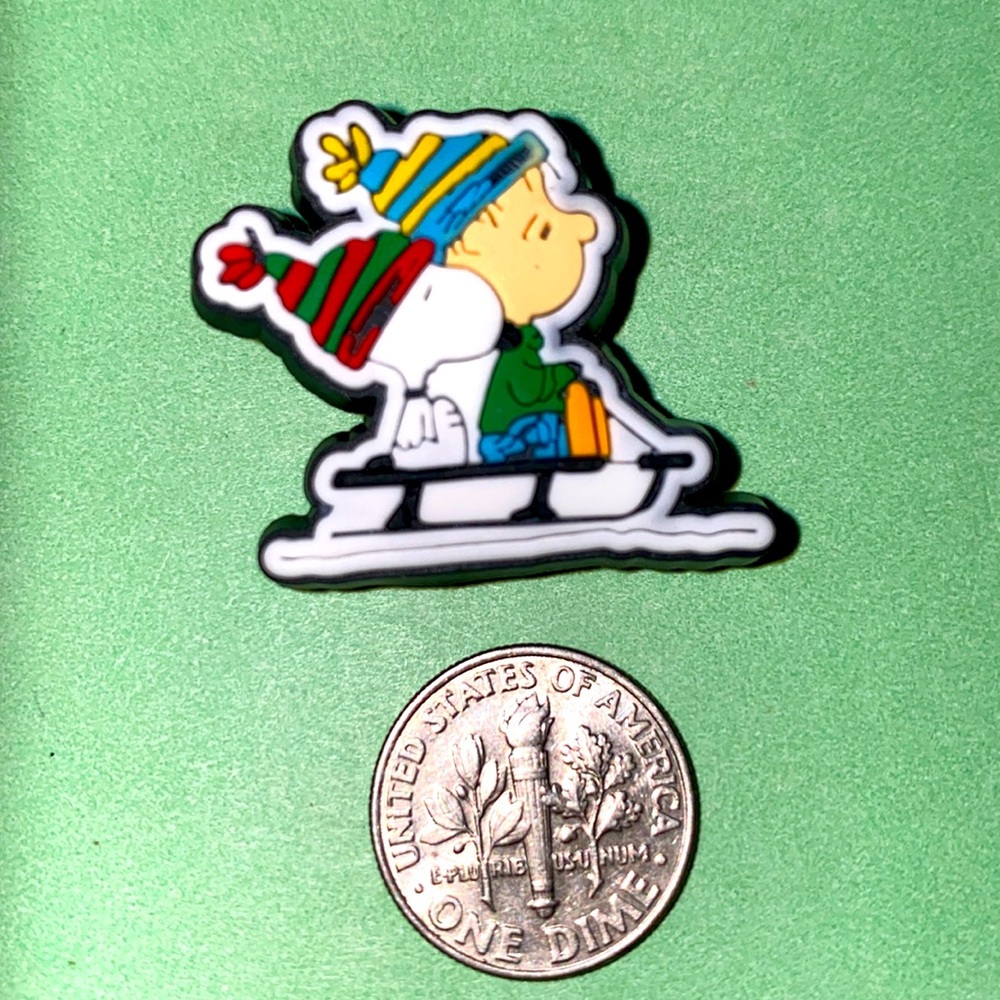 (10 for $15) Snoopy & Rerun on a Snow Slade Crocs Shoe Charms